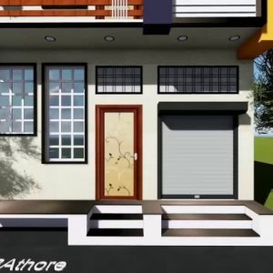 Front Elevation House 20 Ft