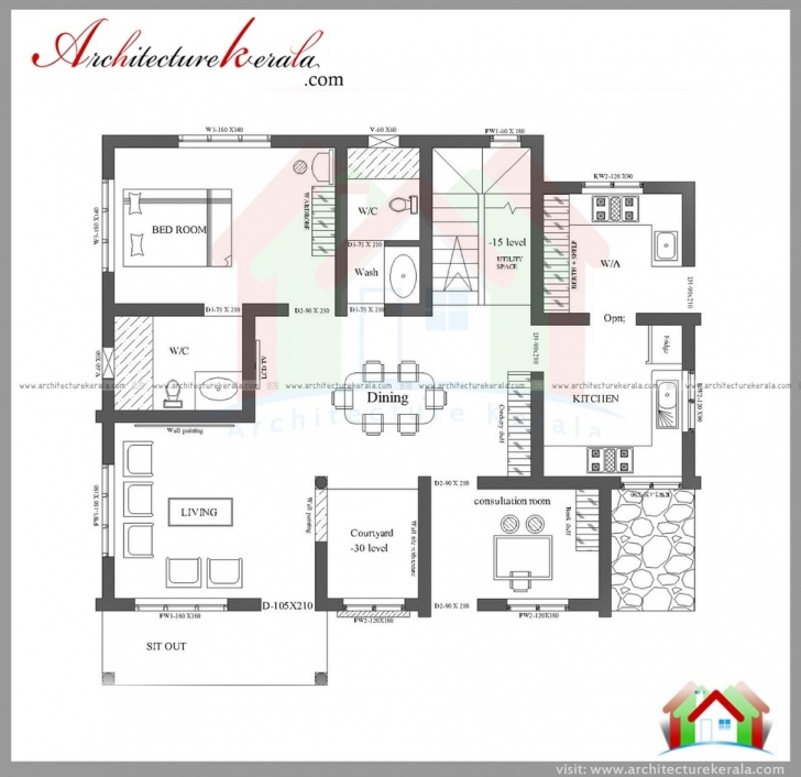 Amazing Bedroom House Plans Kerala Single Floor Pictures Home Drawing For 3 3Bedroom Bungalow Floor Plan In Karala Image