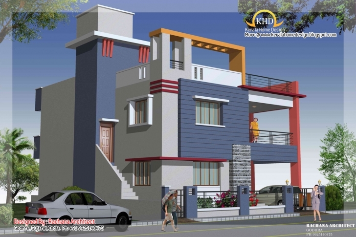 Amazing Duplex House Plan Elevation Kerala - House Plans | #89088 Residential Building Plan And Elevation In India Image