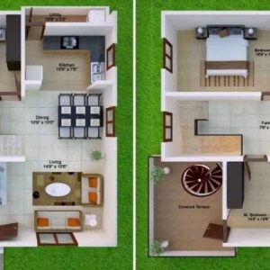 1000 Sq Ft House Plans 2 Bedroom With Car Parking