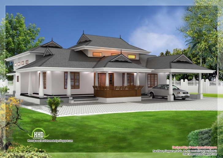 Amazing Home Architecture: Traditional Single Storey Ed Naalettu With Single Floor House Plans Kerala Style Photo