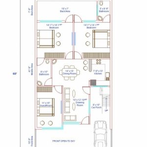15 60 House Plan East Facing
