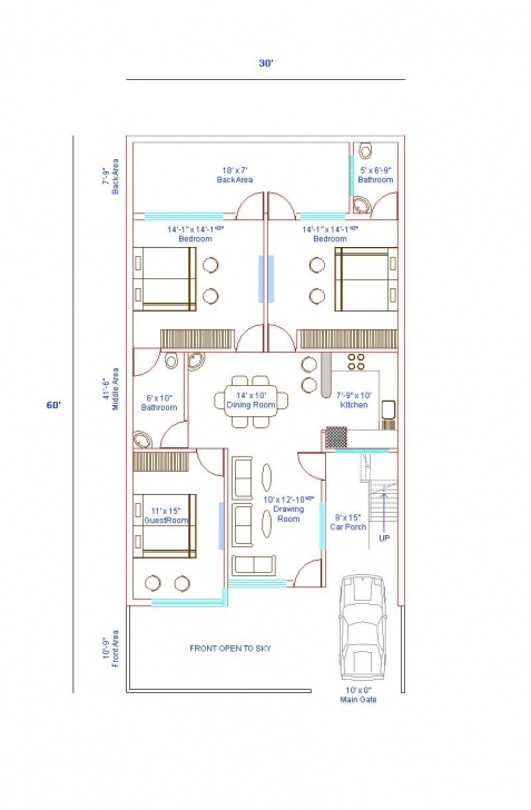 Amazing Home Plan 30 X 60 Fresh X House Plans Islamabad East Facing With 15 60 House Plan East Facing Image