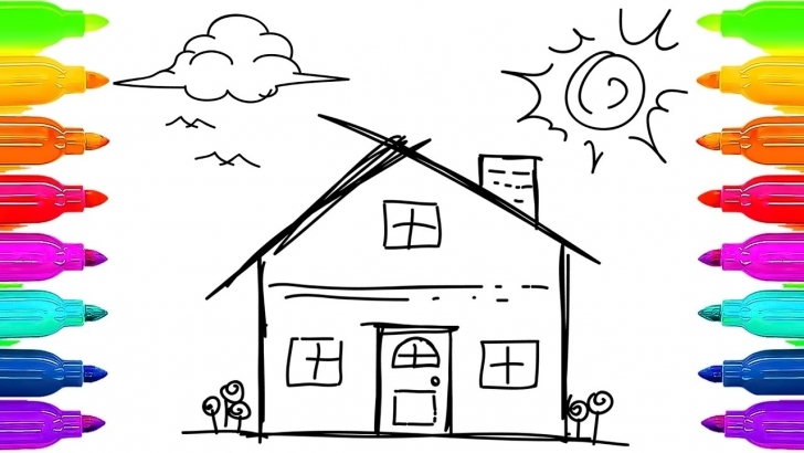 Amazing House For Kids Drawing At Getdrawings | Free For Personal Use How To Draw Home For Kids Picture