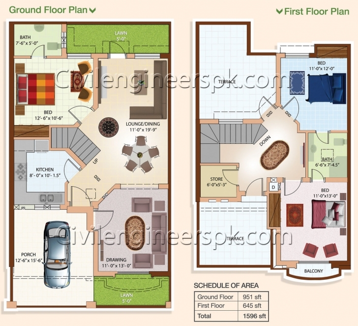 Amazing House Plan 25 X 45 Luxury Appealing Five Marla House Map House Map Design 15 X 45 Photo