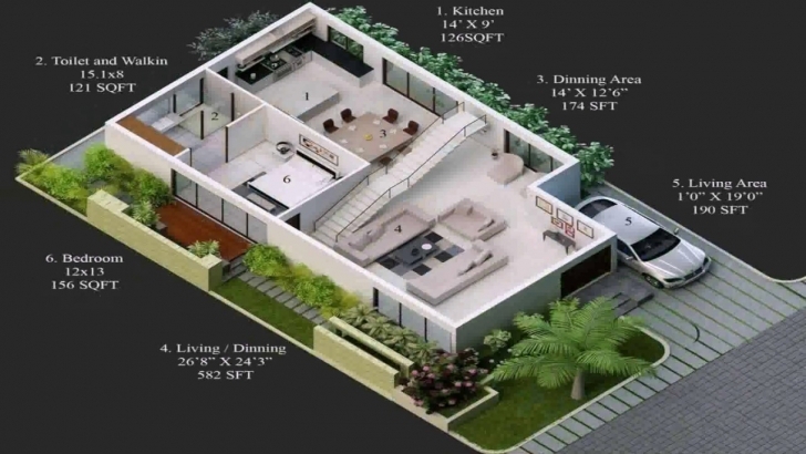 Amazing House Plan Design 15 X 60 - Youtube 15*60 Duplex House Plan 3D Image