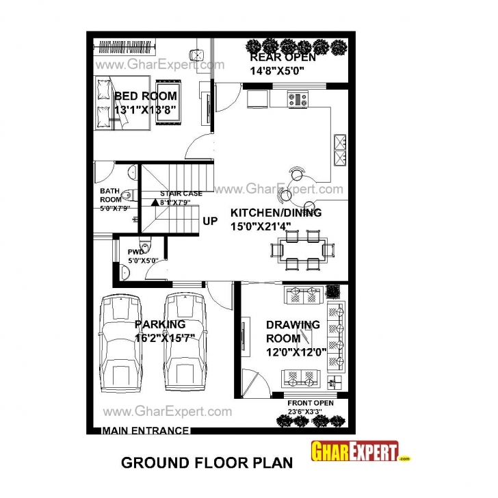 Amazing House Plan For 30 Feet By 45 Feet Plot (Plot Size 150 Square Yards 23*45 House Plan Pic