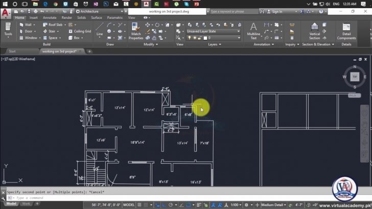 Amazing How To Make 2D Floor Plan In Autocad 2017 | Autocad 2D And 3D Autocad 2D Plan Image Image