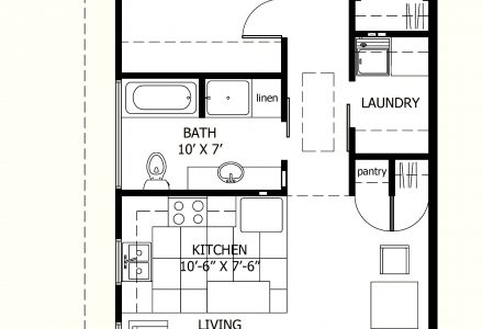 Simple House Plan With 2 Bedrooms In 800Sft
