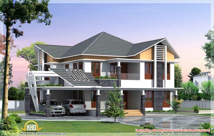 Astonishing 7 Beautiful Kerala Style House Elevations | Home Appliance Kerala House Elevations With 3D View Pic