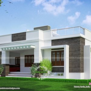 Simple Single Floor Home Front Design