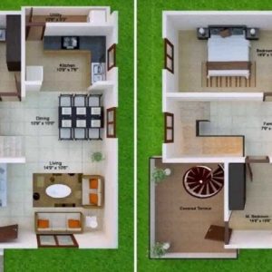 1000 Sq Ft Duplex House Plans With Car Parking