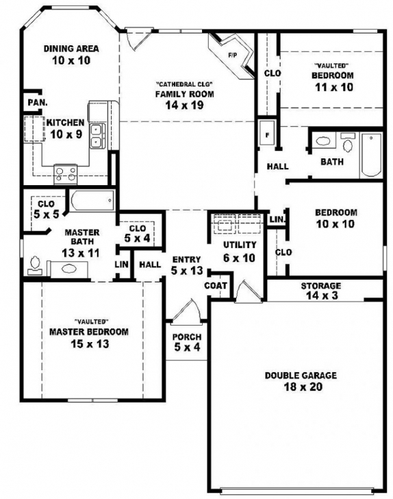 Astonishing Home Architecture: Download Simple Bedroom House Plans Buybrinkhomes Download A Simple Plan For A Three Bedroom House Picture