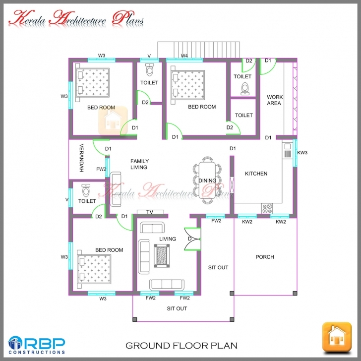 Astonishing Kerala Style Single Storied House Plan And Its Elevation Kerala House Plans And Elevations Picture