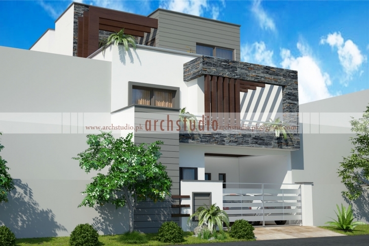 Awesome 7 Marla House 3D Elevation – Arch Studio Pics Of 7 Marla House With Thier Arcetect Image