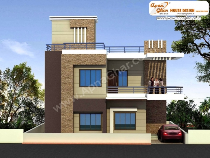 Awesome Front Elevation Modern House - 2015 House Design Front Elevation Duplex Banglo Com Photo