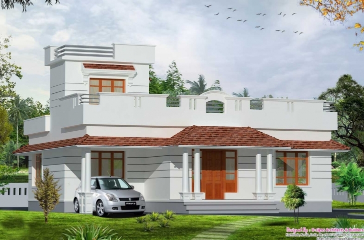 Awesome Front Elevation Of Single Floor House Kerala Drawing 2018 With Single Floor House Front Elevation Designs In Kerala Pic