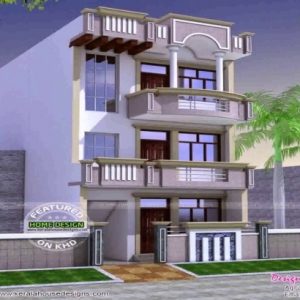 20 X 60 House Front Elevation