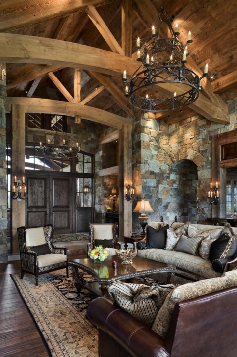 Awesome Rustic Yet Refined Mountain Home Surrounded By Montana's Wilderness Rustic Mountain Home Decor Image