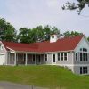 Painting Of House With Red Roof