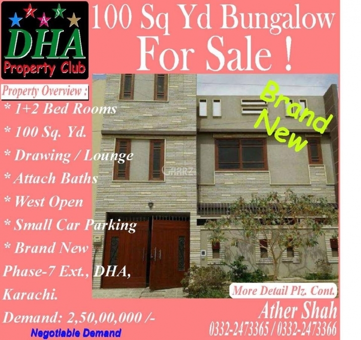 Best 100 Square Yard House For Sale In Dha Phase-7 Karachi - Aarz.pk 100 Square Yard House For Sale Picture