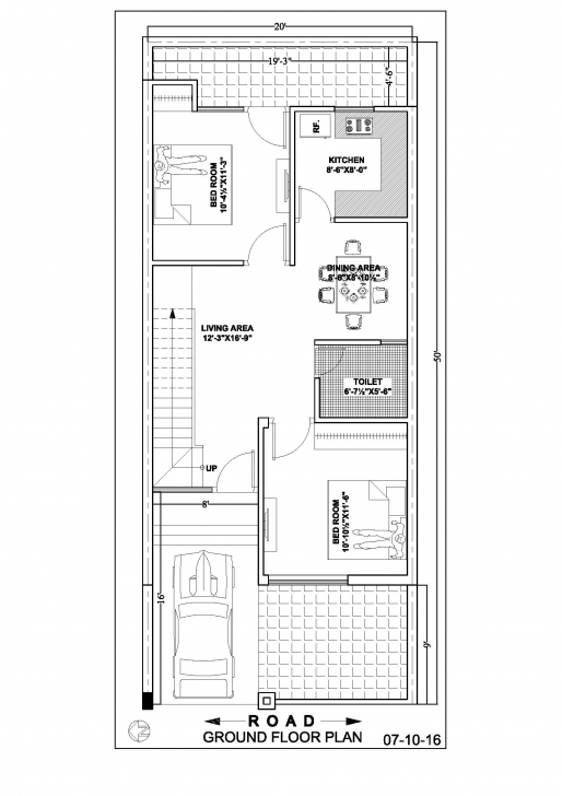 Best 20×50 Duplex House Floor Plan – Ghar Banavo 12*50 House Design Pic