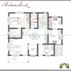 Two Storey House Plan Three Bedroom House With Elevation