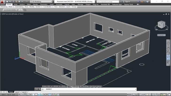 Best 3D House Model Part-2 Autocad Basic 2D & 3D Bangla Tutorials Plan Autocad 2D Plan To 3D Pic
