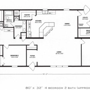 4 Bedroom Flat Plan