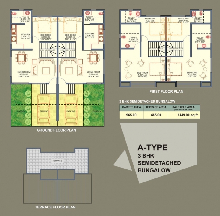 Best Bedrooms Semi Detached Bungalow House Style Plans With Modern Semi Semi Detach Bungalow Plan And Elevation Picture
