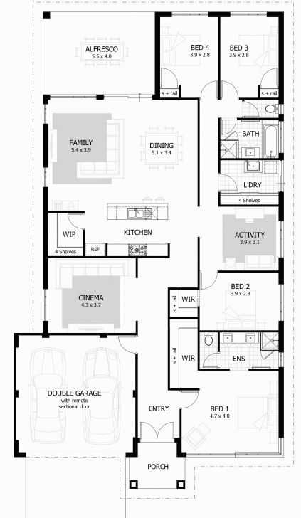 Best Building Plans For Homes Agreeable 4 Bedroom House Plans &amp; Home 4 Bedroom Building Plan Picture