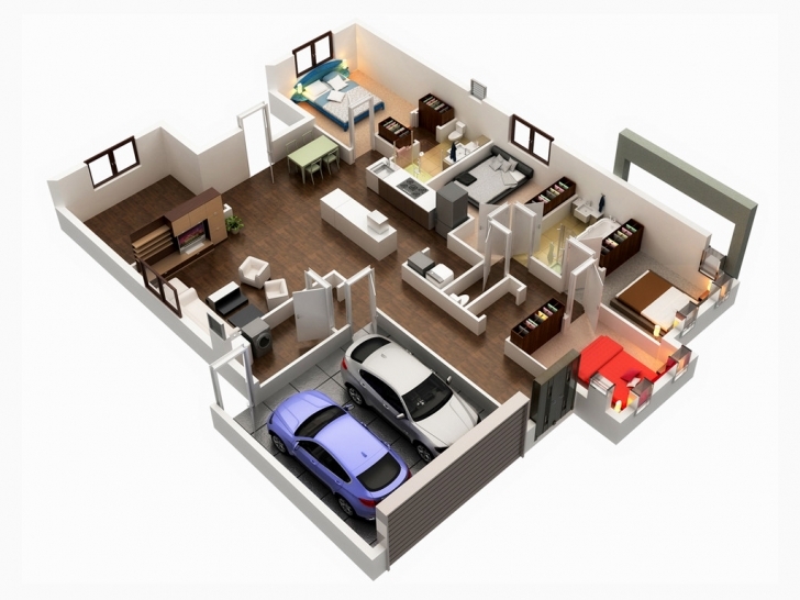 Best Extremely Creative 3D 5 Bedroom House Plans 7 On Modern Decor Ideas 5 Bedroom House Plan 3D Image