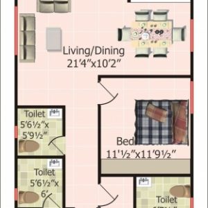 20*60 House Plan