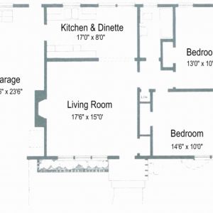 Simple House Plan With 2 Bedrooms And Garage