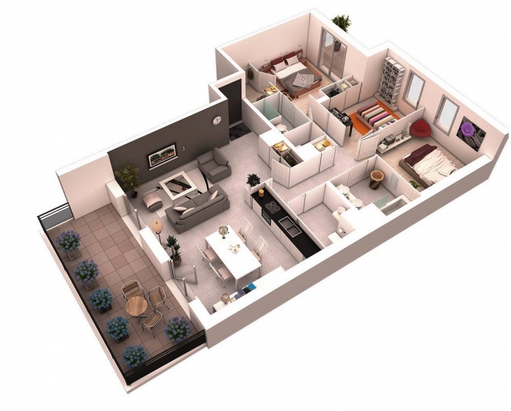 Best Free 3 Bedrooms House Design And Lay-Out Simple House Plan With 3 Bedrooms Pic
