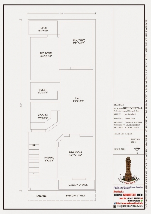 Best Here Is Plan And 3D View Of 1000 Sq Ft Modern Contemporary Villa 20 * 50 House Plan 3D Image