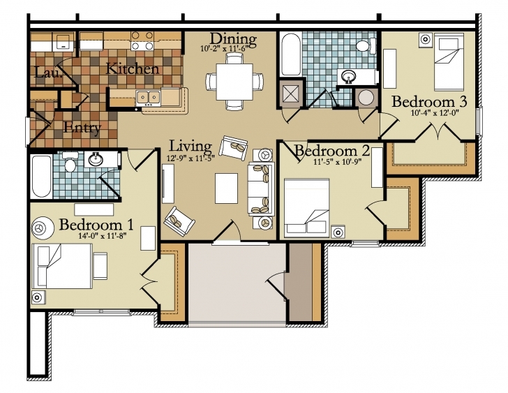 Best Home Architecture: Apartment Floor Plan Organizer Interior Design Standard 3 Bedroom Flat Plan Pic