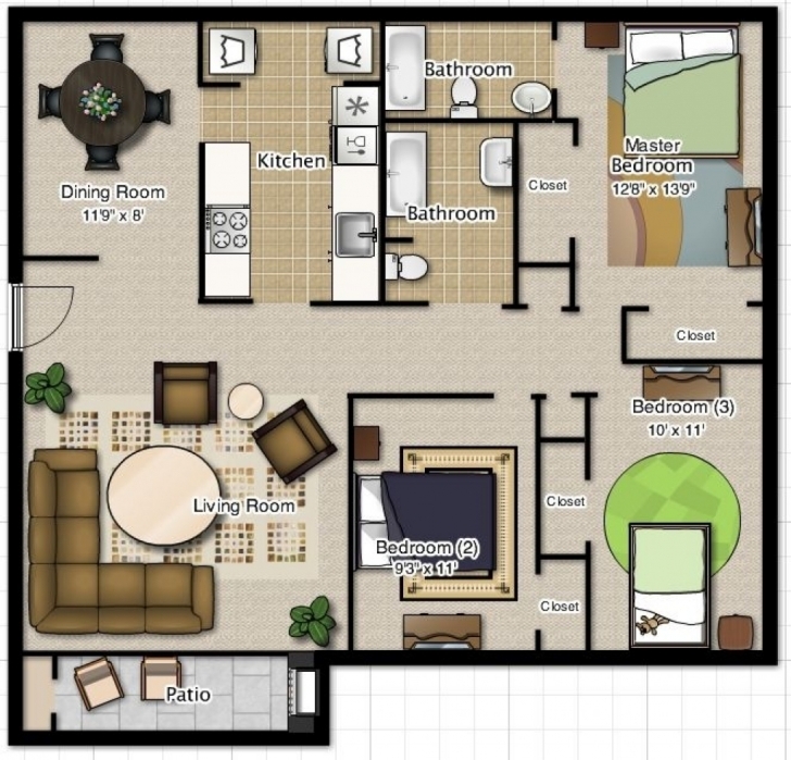 Best Home Architecture: House Plan Low Budget Modern Bedroom House Design Low Budget Modern 3 Bedroom House Design Floor Plan Picture