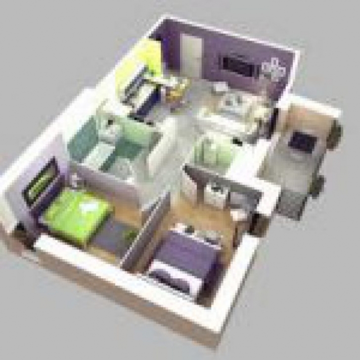 Best Home Architecture: House Plan Modern Bungalow Design Bedroom  3 Low Budget Modern 3 Bedroom House Design Floor Plan 3D Picture