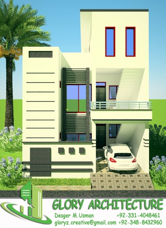 Best House Elevation, Front Elevation, 3D Elevation, 3D View, 3D House 20 45 House Plan 3D Elevation Image
