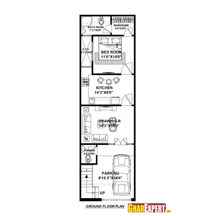 Best House Plan For 15 Feet By 50 Feet Plot (Plot Size 83 Square Yards Map House Plot Size 15 60 Photo