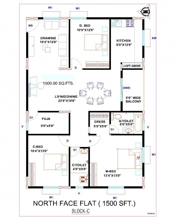 Best House Plans As Per Vastu North Facing Unique East Facing Vastu House Indian House Plans For 1500 Square Feet North Facing Photo