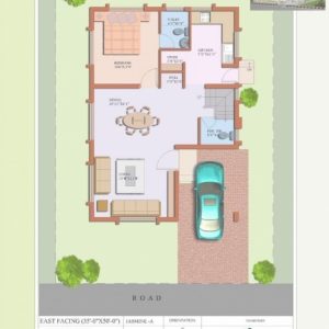 20*35 House Plan South Facing
