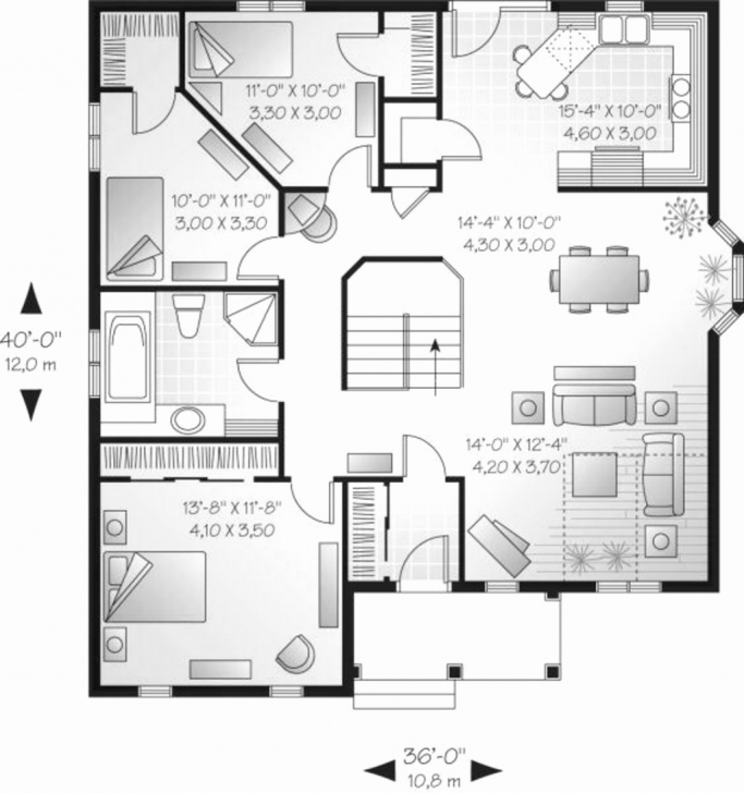 Brilliant 29 Beautiful Collection Of 3 Bedroom 2 Bath Bungalow Floor Plan 3 Bedroom 2 Bath Bungalow Floor Plan Photo