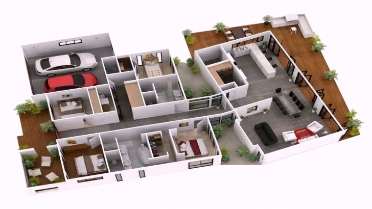 Brilliant 4 Bedroom House Plans Indian Style 3D - Youtube 4 Bedroom House Plans Indian Style Image