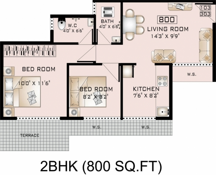 Brilliant 800 Sq Ft House Plans Captivating 11 Floor Square Feet - Tiny House 800 Square Feet House Design Picture
