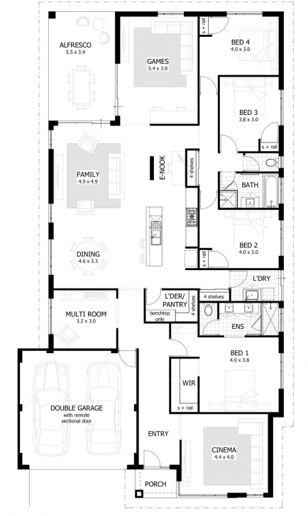 Brilliant Apartments. 4 Bedroom House Plans: Bedroom Bath House Plans Plan Limpopo 4Bedroom House Plan Photo