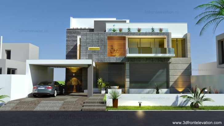 Brilliant Beautiful Modern Contemporary House Elevation Architectural - Home Best House Elevation Picture