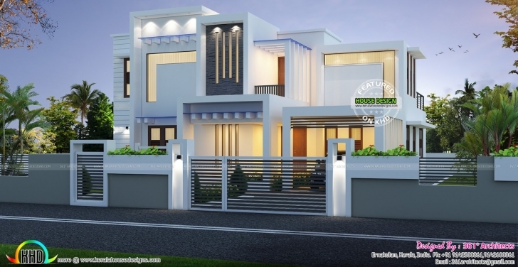 Brilliant Contemporary Box Type White Home 2224 Sq-Ft | Kerala Home Design Pergola Design Inside House In Kerala Pic