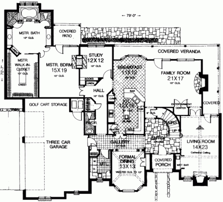 Brilliant European Style House Plan - 5 Beds 3.50 Baths 4000 Sq/ft Plan #310 2700 Sq Ft Home Plan Picture